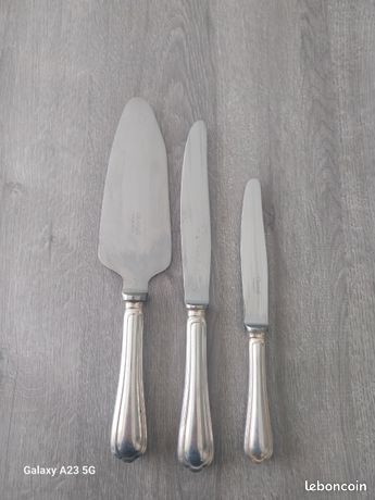 Réassort Couteau à Poisson Christofle Métal Argenté Modèle Spatours