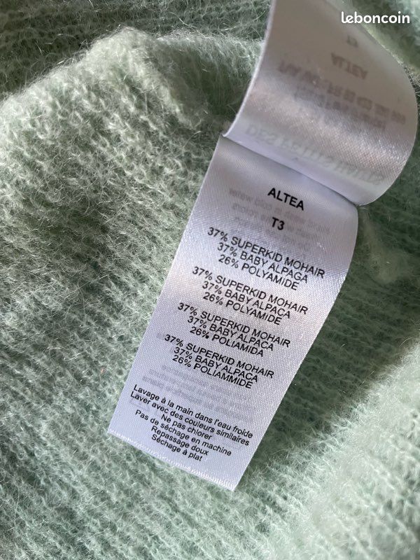 Pull Fin En Soie 100% Vert Amande Gerry Weber - Taille 42/44, Neuf Sans étiquettes, Fabriqué En France