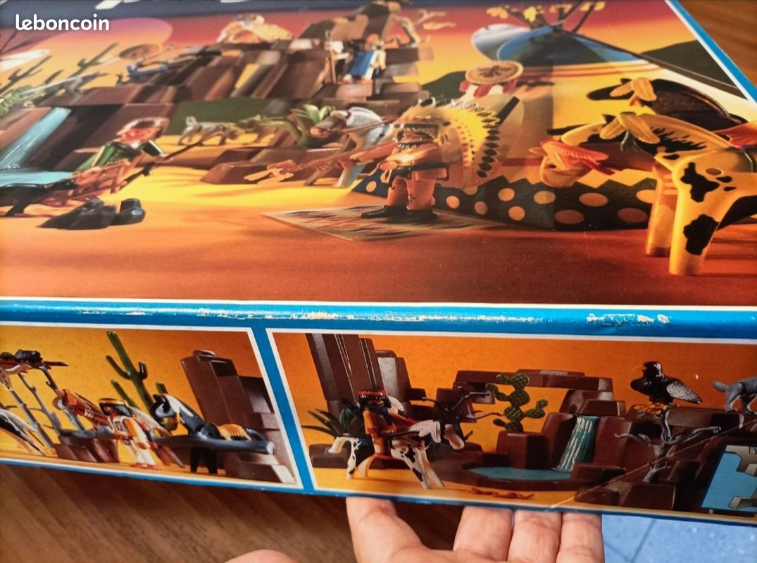 PLAYMOBIL (E237) Indiani &ndash; Lupo Grigio Bocca Chiusa &ndash; Western Aventure, Usato