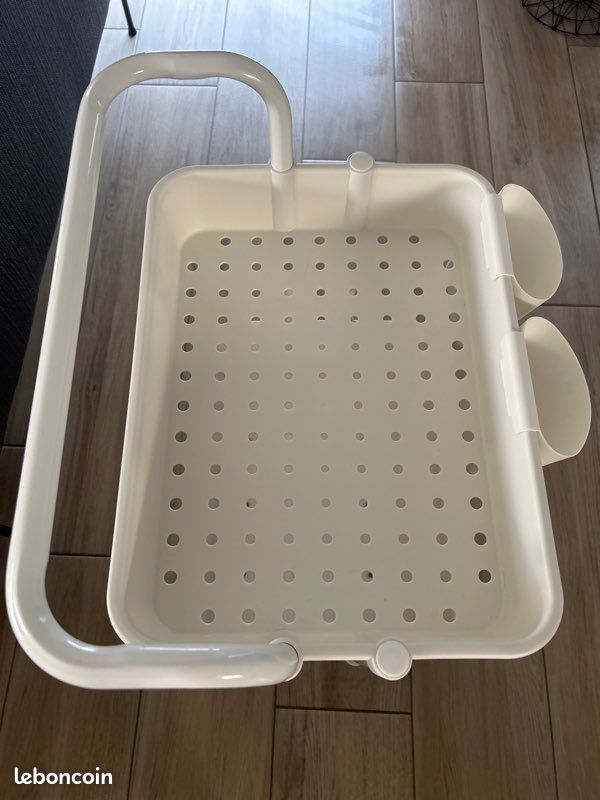 Chariot de rangement blanc (image 2)