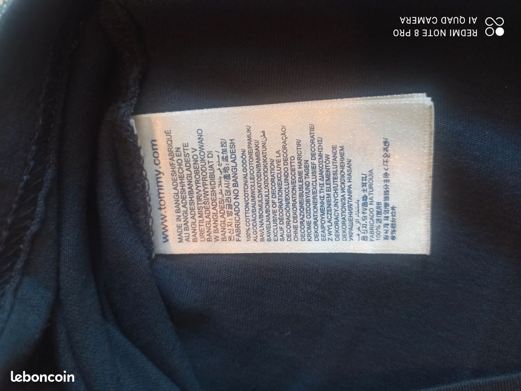Tee-shirt Marine, col V, T S, Tommy Hilfiger (image 8)