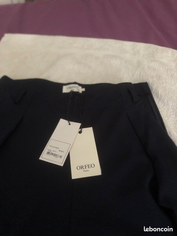 Pantalon Femme Orfeo Taille 40 - Bleu En Tencel - Neuf Avec Étiquettes