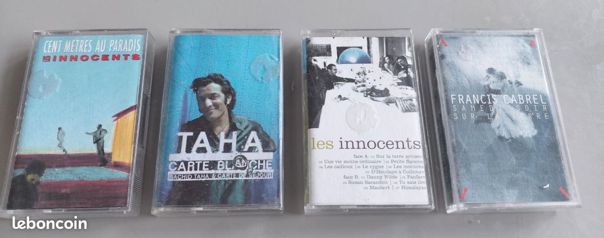 Lot cassettes audio vintage françaises années 90 – Rachid Taha / Les Innocents / Francis Cabrel (image 2)