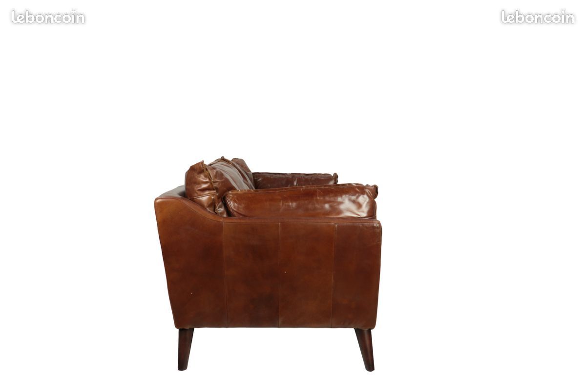 Canapé Club Scandinave en cuir - expédition gratuite - Decoduweb (image 3)