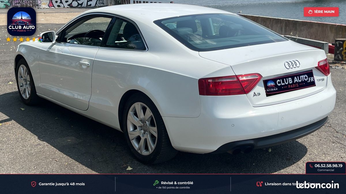 AUDI A5 COUPE TFSi 180 — ENTRETIEN COMPLET— DESIGN INTEMPOREL — INTERIEUR CUIR - BOITE 6 RAPPORTS (image 3)