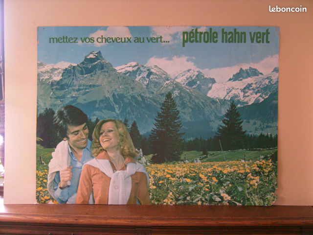 Grande affiche d'ancienne pub " Pétrole Hahn Vert " (image 4)