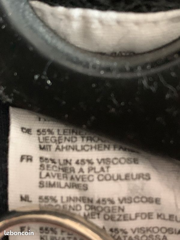 Tunique longue sans manches, style broderie (en lin et viscose) (image 3)