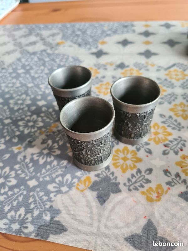 Verres/ gobelets en étain allemand Rein zinn 2900 (image 2)