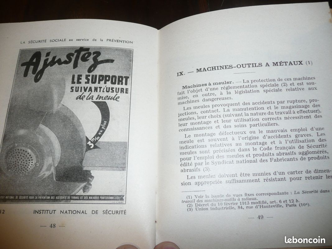 La sécurité à l'usine hygiène arrêt de travail prévention outils 1953 (image 4)