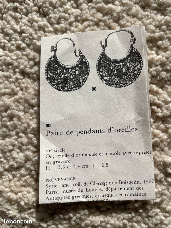 Boucles d’oreilles Bijoux Musée du Louvre (image 3)