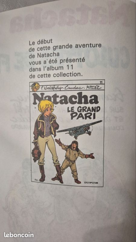 Plaque D'imprimerie Originale Natacha - "Culottes De Fer" - Walthéry - Dupuis 1985