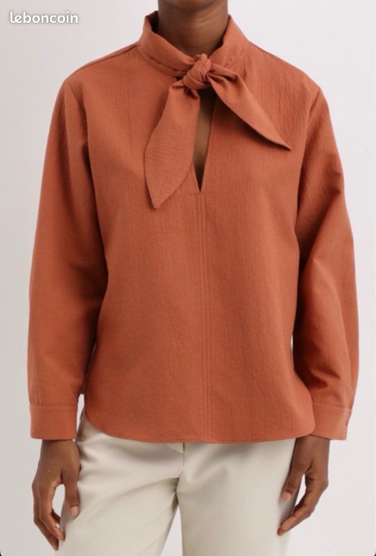 Blouse chemise Zara terracotta taille M (image 2)
