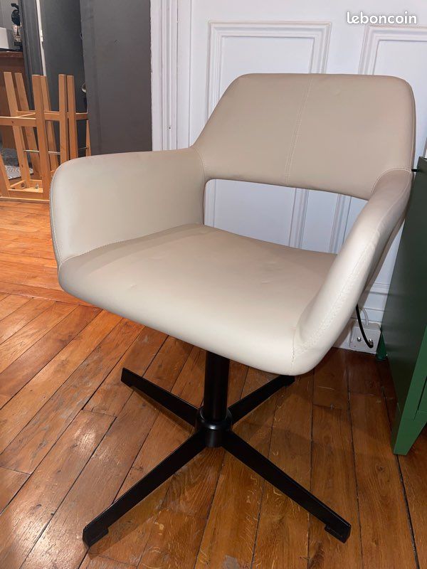 Siège de Bureau design beige (image 2)