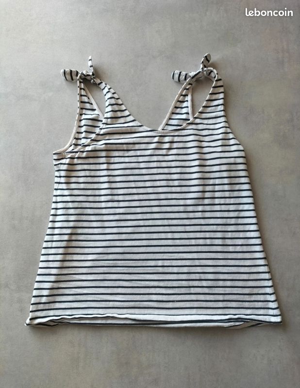 Débardeur Rayé Bleu Marine, Rose Et Blanc Old Navy - Taille L - Occasion Très Bon état, Stretch