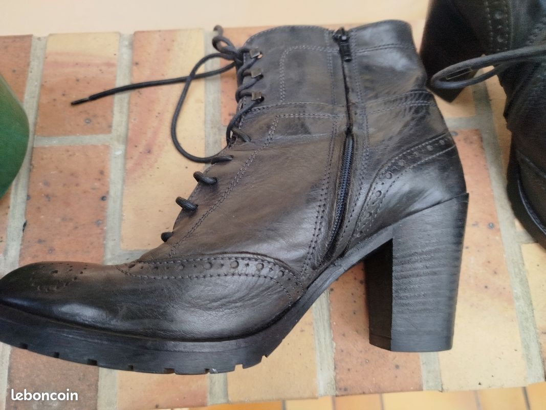 Bottines femme vintage, Marque italienne Lavorazione