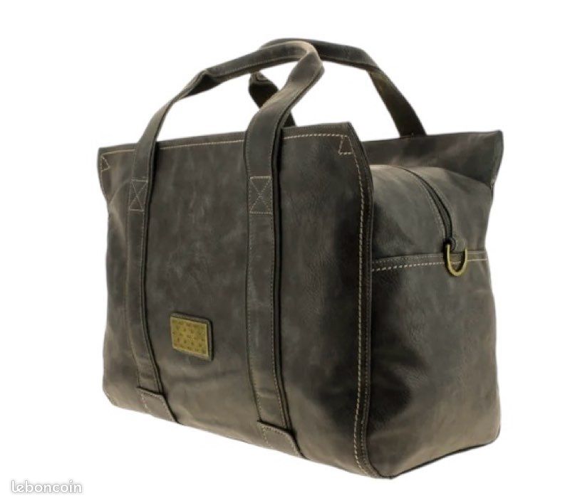 Sac voyage Weekend DAVID JONES cuir marron foncé Accessoires