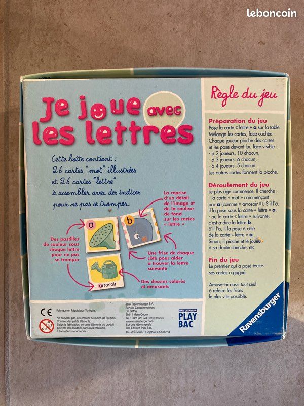Jeu de société « je joue avec les lettres (image 2)