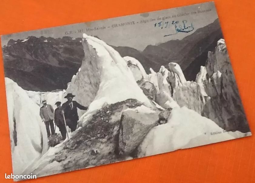Photo Vintage Vallée De Chamonix, Mont Blanc - Tirage Albuminé Circa 1875, 9.5x15.5 Cm