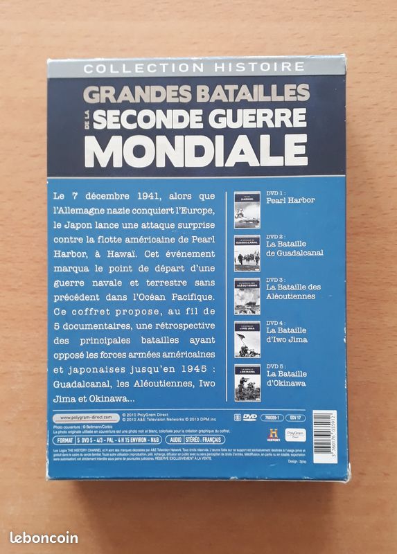 Les grandes batailles de la Seconde Mondiale : la Guerre dans Le Pacifique - Coffret 5 DVD (image 2)