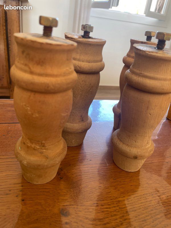 Lot de 2 x4 pieds de lit (image 2)