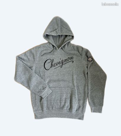 Pull Col V CHEVIGNON Gris - Taille M - Coton Maille - Occasion Très Bon État