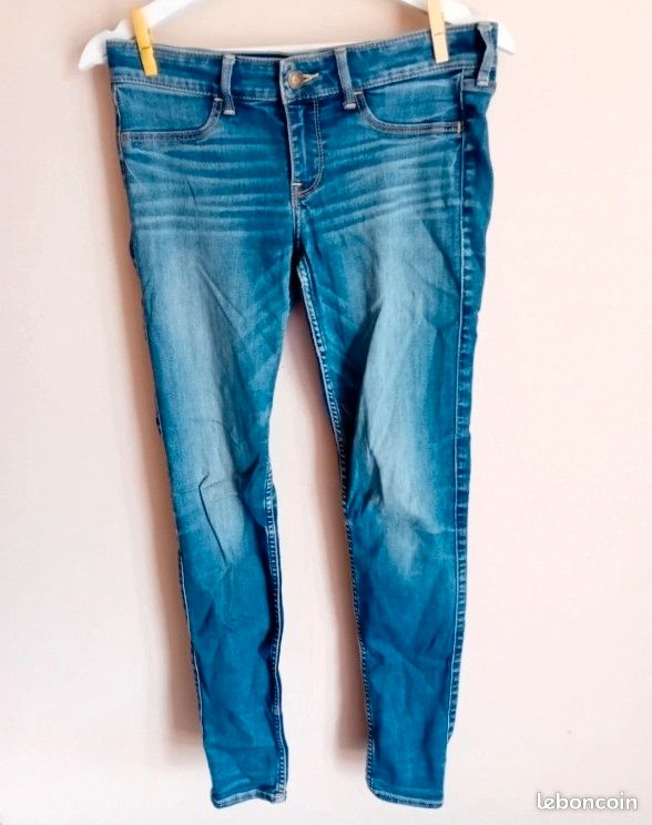 Jean slim bleu de marque Hollister taille W27 L29 (image 2)