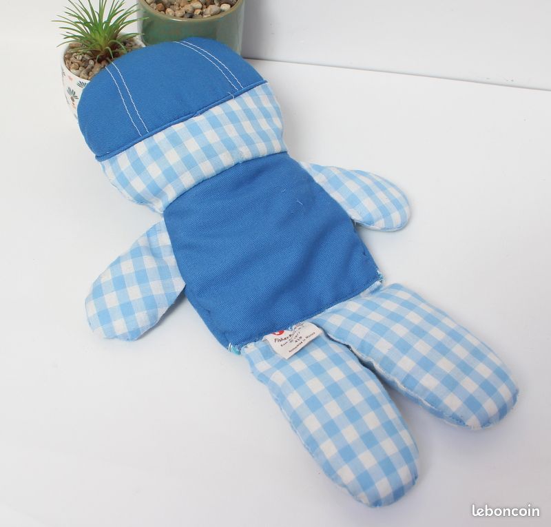 Vieille Peluche Fisher Price Vintage 1975, Poupée De Chiffon Réf 420