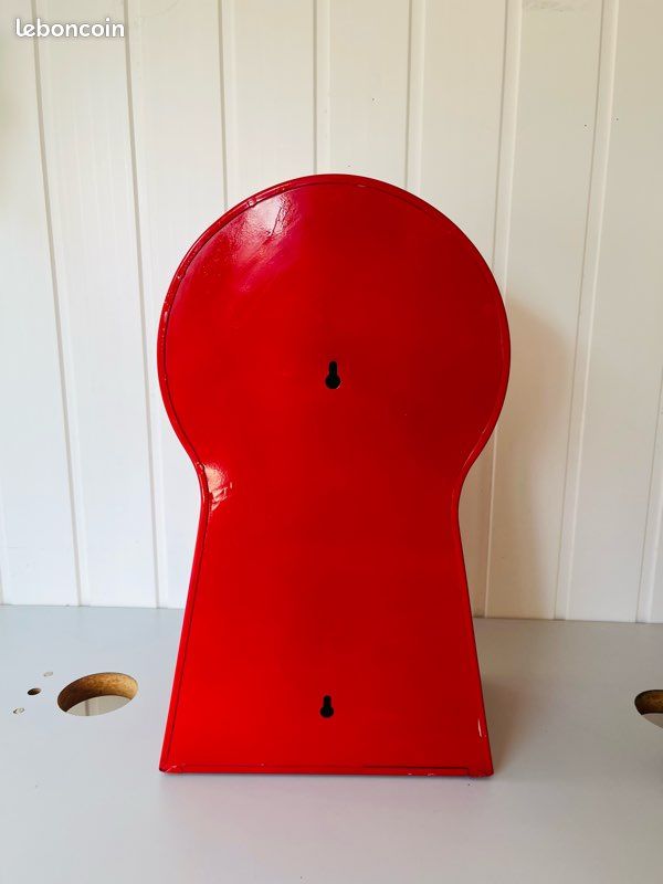 Horloge Armoire Métal Rouge Ikea PS Design Thomas Sandell Suède Années 90 (image 7)