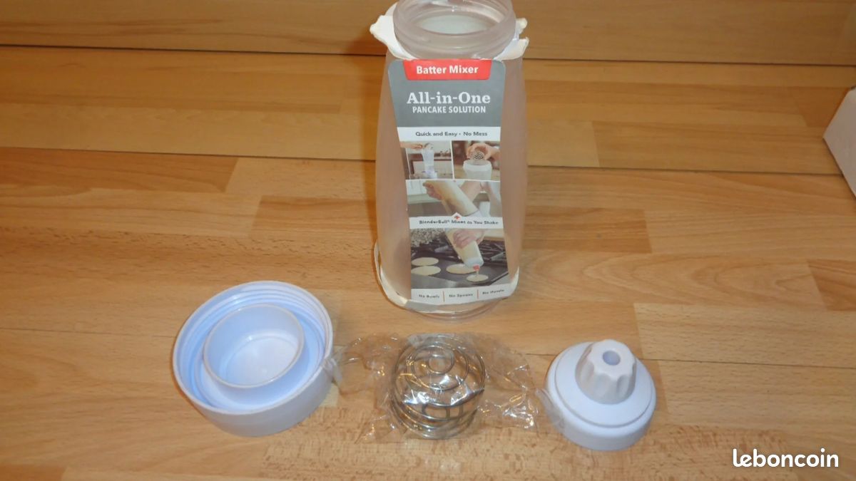 Distributeur De Pâte à Crêpes 1000 Ml Avec Boule Mélangeuse – Bouteille Presse Crêpes, Gaufres, Pancakes
