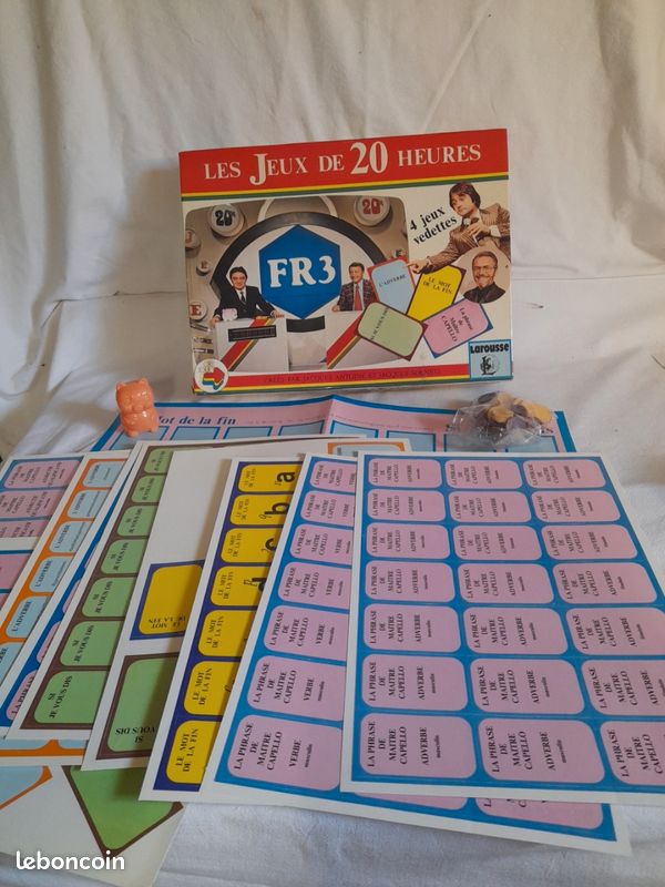 Jeu De Société Vintage – Les Jeux De 20 Heures (FR3) – Édition Parker – Complet (boîte Abîmée)