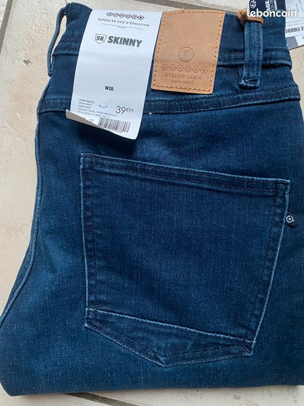 Jean homme Bonobo, Skinny, denim brut, neuf (image 1)