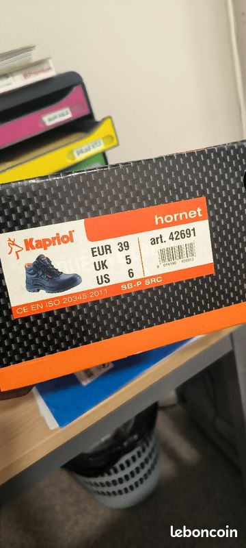 Chaussure de sécurité T.39 Kapriol Hornet 18 (image 2)