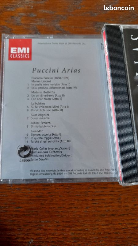 Cd maria callas puccini arias airs arien cd opera (image 2)