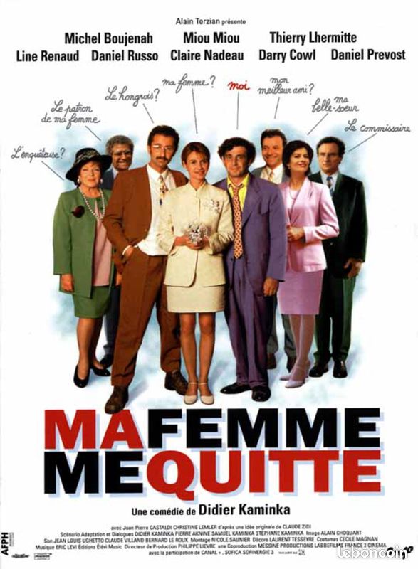 MA FEMME ME QUITTE - Affiche de Cinéma 120x160 cm (image 1)