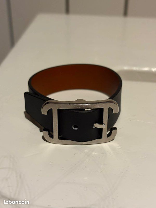 Bracelet cuir H boucle - T3 (image 1)