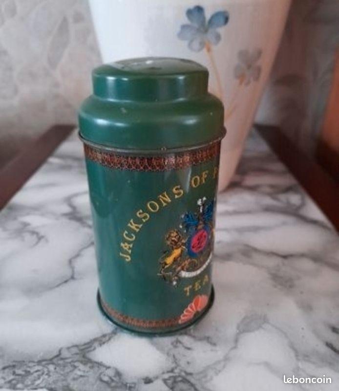 Boîte à Thé Ancienne Jackson’s Of Piccadilly – étain Vintage UK