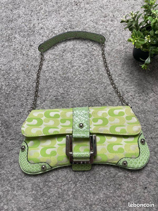 Sac a Main Baguette Guess Vert Pomme Vintage (image 1)