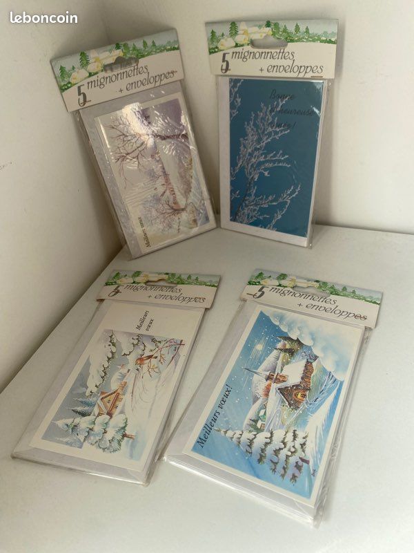 Lot De 5 Cartes De Vœux Pour Noël | Joyeux Noël | Cartes De Vœux