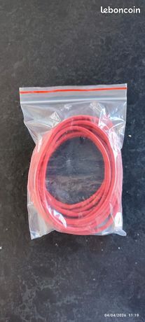 Cordon Cat. 5e RJ45 F/UTP avec manchons rouge 0.50 mètre