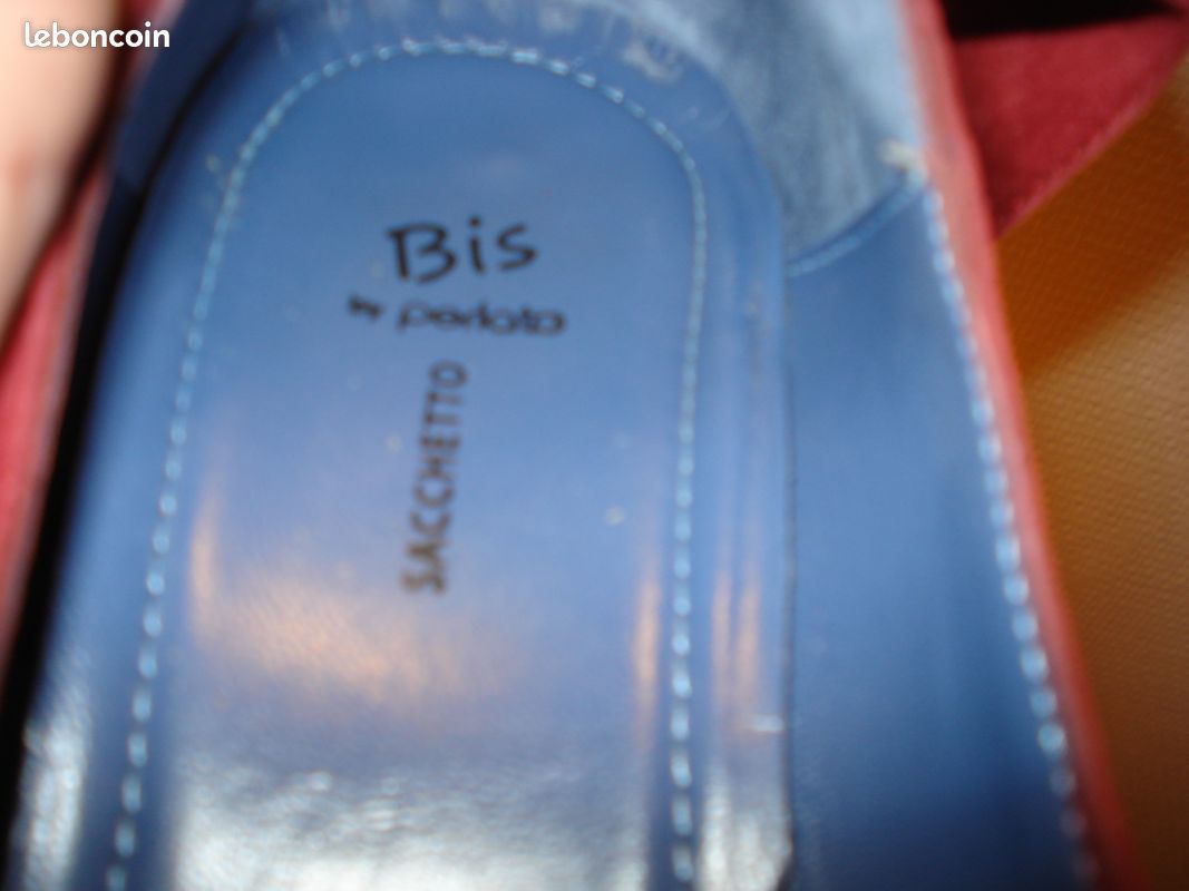 Ballerines compensées bordeaux Perlato Bis (image 4)