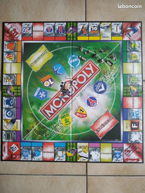 Jeu Monopoly Foot – Top Clubs – Parker 1999 – Complet Et En Très Bon état