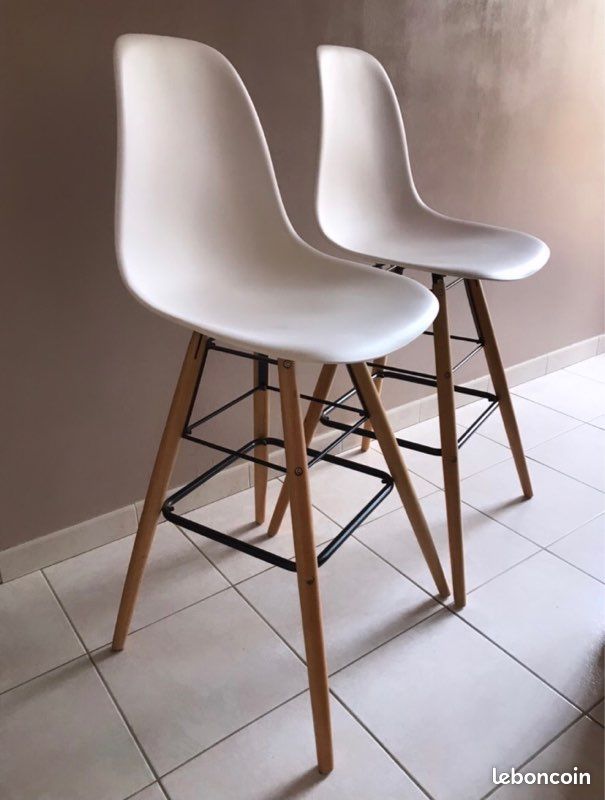 Chaises hautes de bar scandinave (image 1)