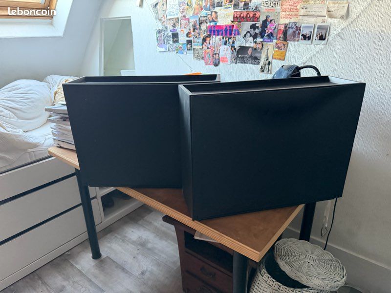 2 boîtes NOIRES IKEA Armoire à chaussures & rangement (image 1)