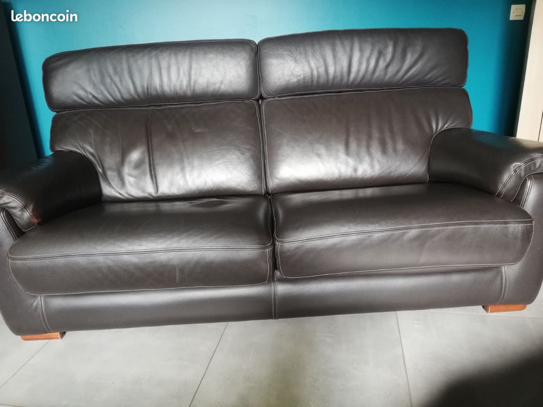 Canapé cuir EGOITALIANO Canapé cuir Soul angle Gauche cuir Marron Foncé Pas Cher
