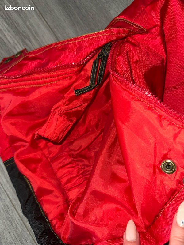 Salopette De Ski Marlboro Vintage 90's Rouge Et Gris - Thermore - Taille Haut