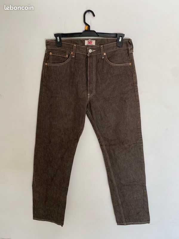Jeans Levi's 501 Homme Taille W34 L31 - Coupe Droite à Boutons, Bleu | Occasion Très Bon état