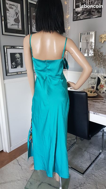 Longue robe d' été turquoise taille 42 (image 2)