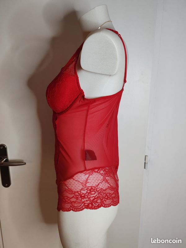Tanga taille haute Nella - Rouge - Darjeeling - Vêtements