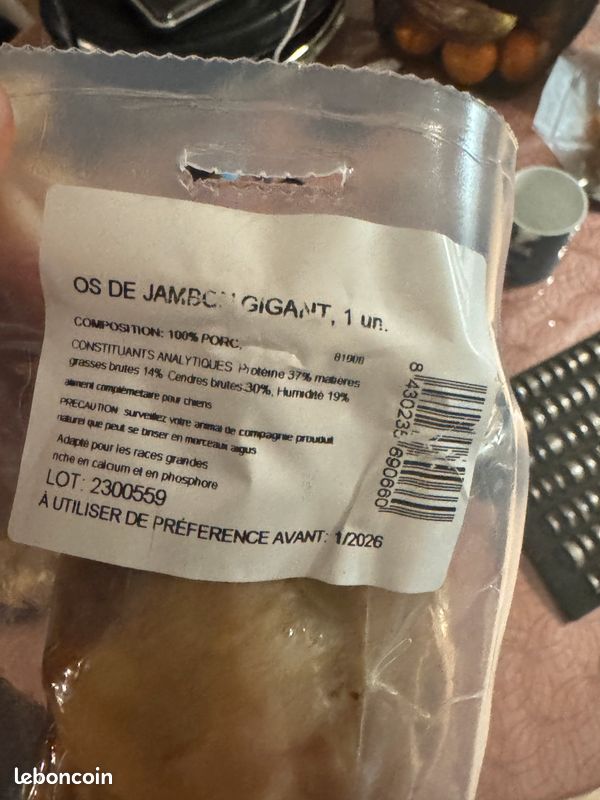 Grand os de jambon pour chien (image 2)