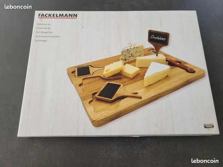 Ensemble plateau de fromage fackelmann et ustensiles neuf sous emballage (image 1)